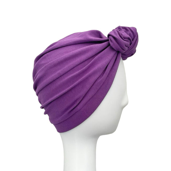 Purple Hair Loss Head Covering Hat