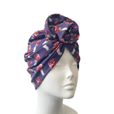 Purple Toadstool Rosette Turban Hat