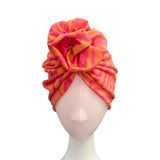 Ready Made Animal Print Rosette Turban Hat