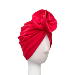 Red Retro Style Prettied Head Scarf