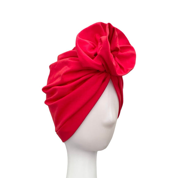 Red Retro Style Prettied Head Scarf