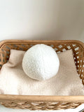 White Boucle Teddy Heart and Sphere Shaped Cushions