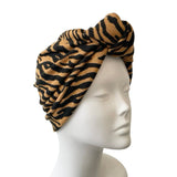 Rust Tiger Print Fashion Headwrap