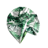 Leaf and Flower Print Turban Bundle