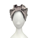 Silver Grey Soft Stretchy Velvet Turban