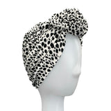 Spotted White Alopecia Turban Headwrap 