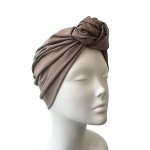 Taupe Brown Hair Loss Head Covering