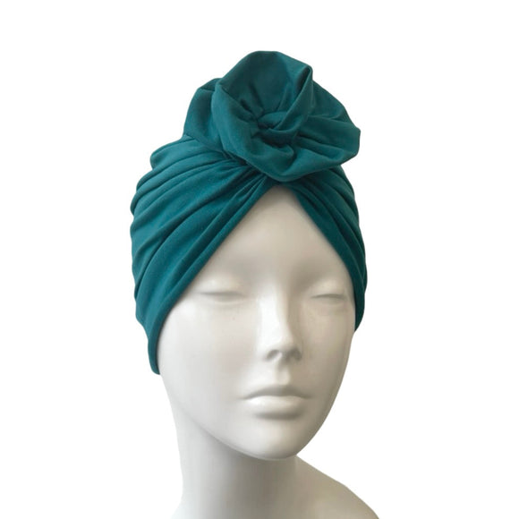 Teal Alopecia Turban Cap