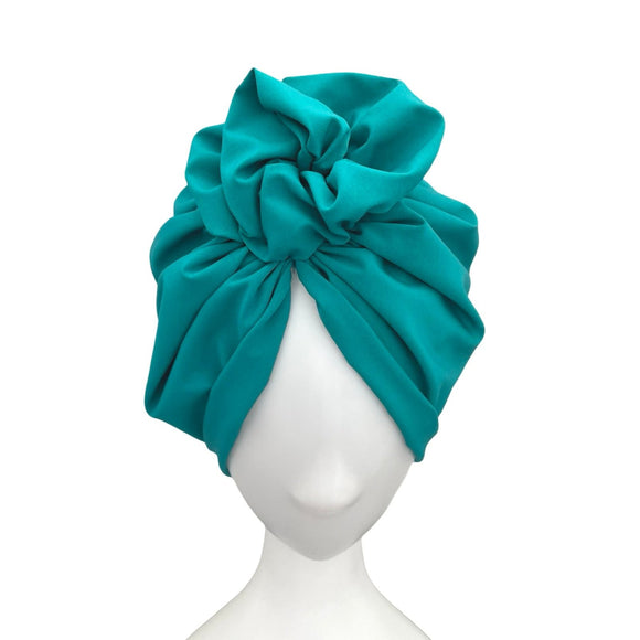 Teal Blue Thin Jersey Head Wrap 