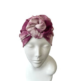 Wine and Pink Tie Dye Prettied Turban