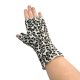 White and black soft cosy warm texting gloves