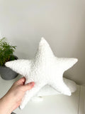 White Boucle Cloud, Moon, and Star Pillow Set