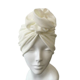 White Jersey Pre Tied Turban Hat