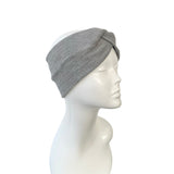 Wide Light Grey Winter Knit Ear Warmer