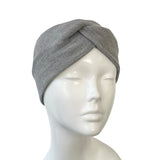 Wide Light Grey Winter Knit Ear Warmer