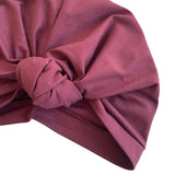 Wine Red Knotted Turban Hat Head Wrap