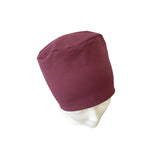 Wine Red Turban Beanie Hat with Tie Dye Headband 