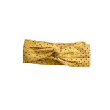 Yellow Dotted Twist Headband