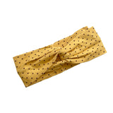 Yellow Dotted Twist Headband