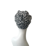 Black and White UV Coated Turban 