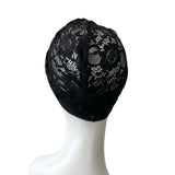 Black Lace Front Knot Summer Turban