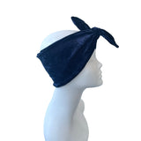 Navy Blue Velvet Headband