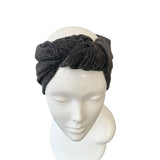 Grey Extra Wide Knit Jersey Winter Headband