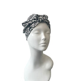 Black and White UV Coated Turban 