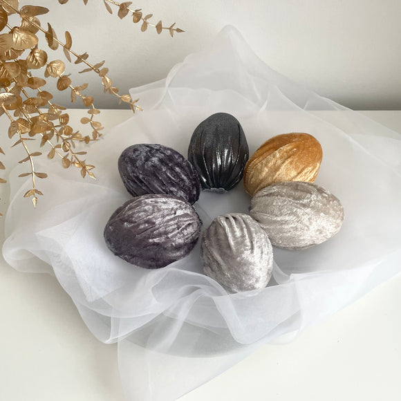 Metallic Velvet Easter Eggs