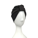 Black Jersey Knit Turban Hat