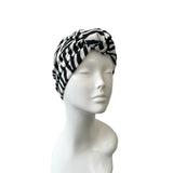 Black and White Animal Print Ready To Wear Turban