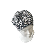 Black and White UV Coated Turban 