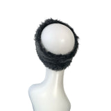 Grey Faux Fur Winter Headband for Women