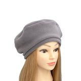 Grey Soft Fleece Floppy Women's Beret for Her