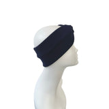 Navy Ribbed Winter Ear Warmer Headband