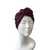 Wine Red Knotted Turban 