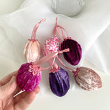 Pink Velvet Hanging Easter Eggs