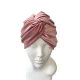 Dusky Pink Velvet Vintage Style Twisted Hair Turban