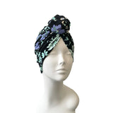 Oversized Floral Knot Turban Hat for Women