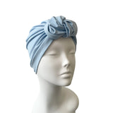 Light Blue Turban Hat for Women