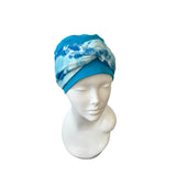 Turquoise Turban Beanie Hat with Stretchy Headband