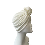 White Jersey Pre Tied Turban Hat