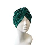 Green Crushed Velvet Turban Twist