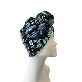 Oversized Floral Knot Turban Hat for Women