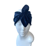 Navy Blue Velvet Headband