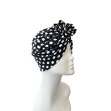 Polka Dot Retro Rosette Turban Hat