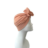 Oversized Rosette Pink Turban Hat