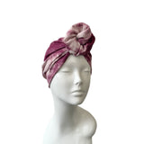 Wine and Pink Tie Dye Prettied Turban