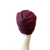 Wine Red Knotted Turban Hat Head Wrap