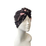 Black Patterned Chain Knot Head Wrap